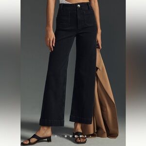 Pilcro The Skipper Black Wide-Leg Jeans - Anthropologie